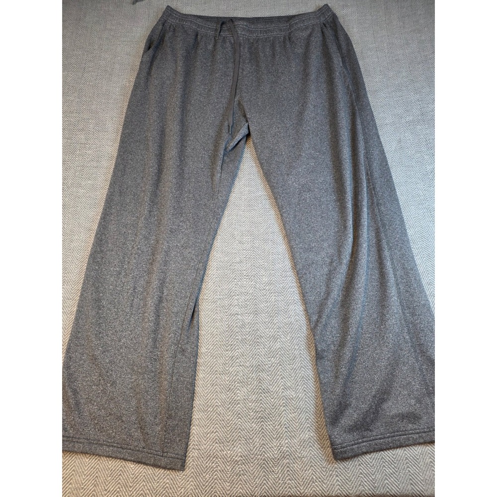 Adidas Climawarm Mens 2XL Charcoal Grey Heathered Fleece Sweatpants Relaxed Fit